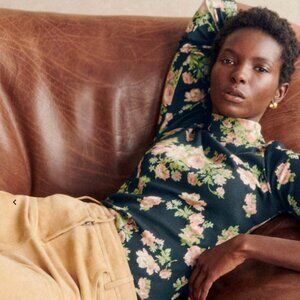 Sezane Felix Jumper Large Bouquet Print - Size 12